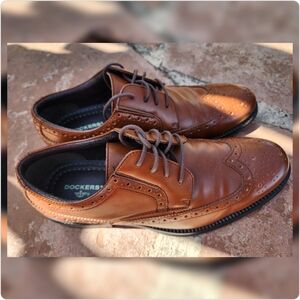 Dockers Men's Brown Leather Dress Shoes